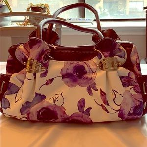 Purple Floral Handbag